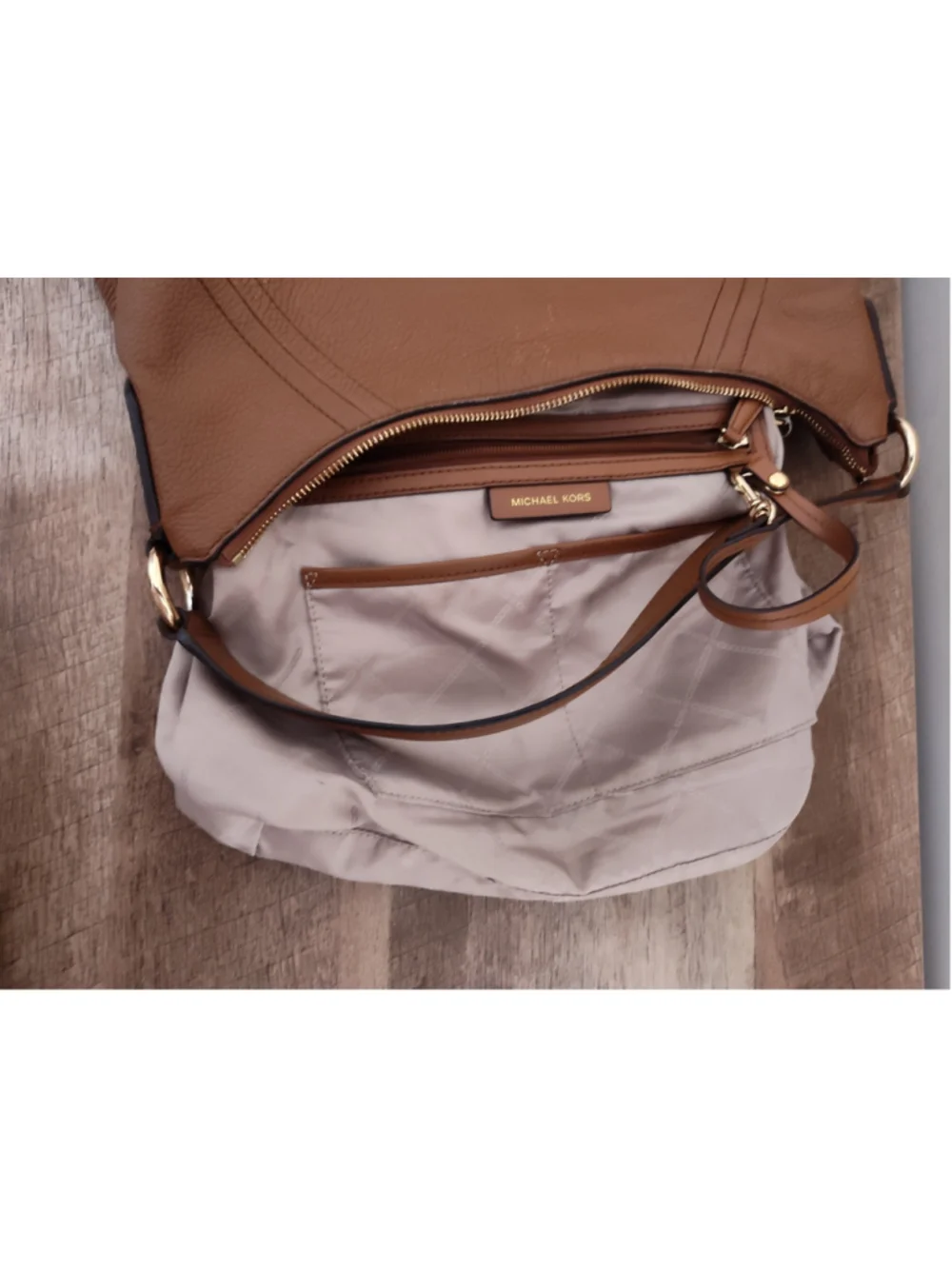 Women's Michael Kors Hobo Bag One Size Brown Gold